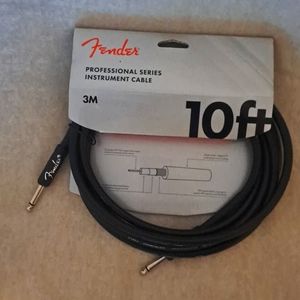 Fender Professional Series Instrument Cable, 10ft, Straight/Straight, Black,